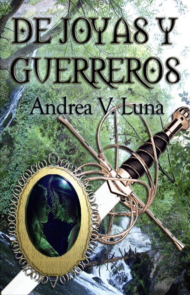 Portada de "De joyas y guerreros". Autora: Andrea V. Luna.